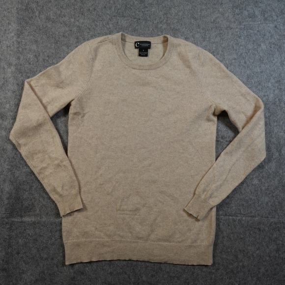 C By Bloomingdales Sweaters - C by Bloomingdales Sweater Womens Small Cashmere Crew Neck Luxe Luxury Tan Soft